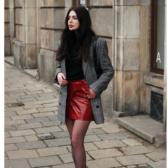 Shiny Red Mini Skirt - Picture 11 of 11